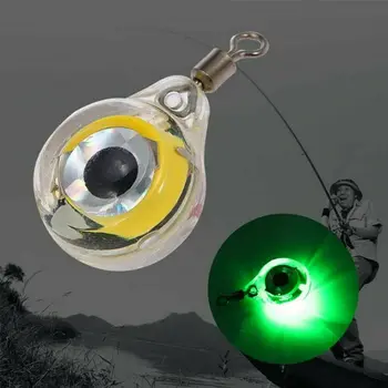 Ｍini Fishing Lure Past Svetlobe LED Spusti Globoko pod vodo Oči Oblike Ribolova Lignji Svetlobne Vabe Vaba Lučka